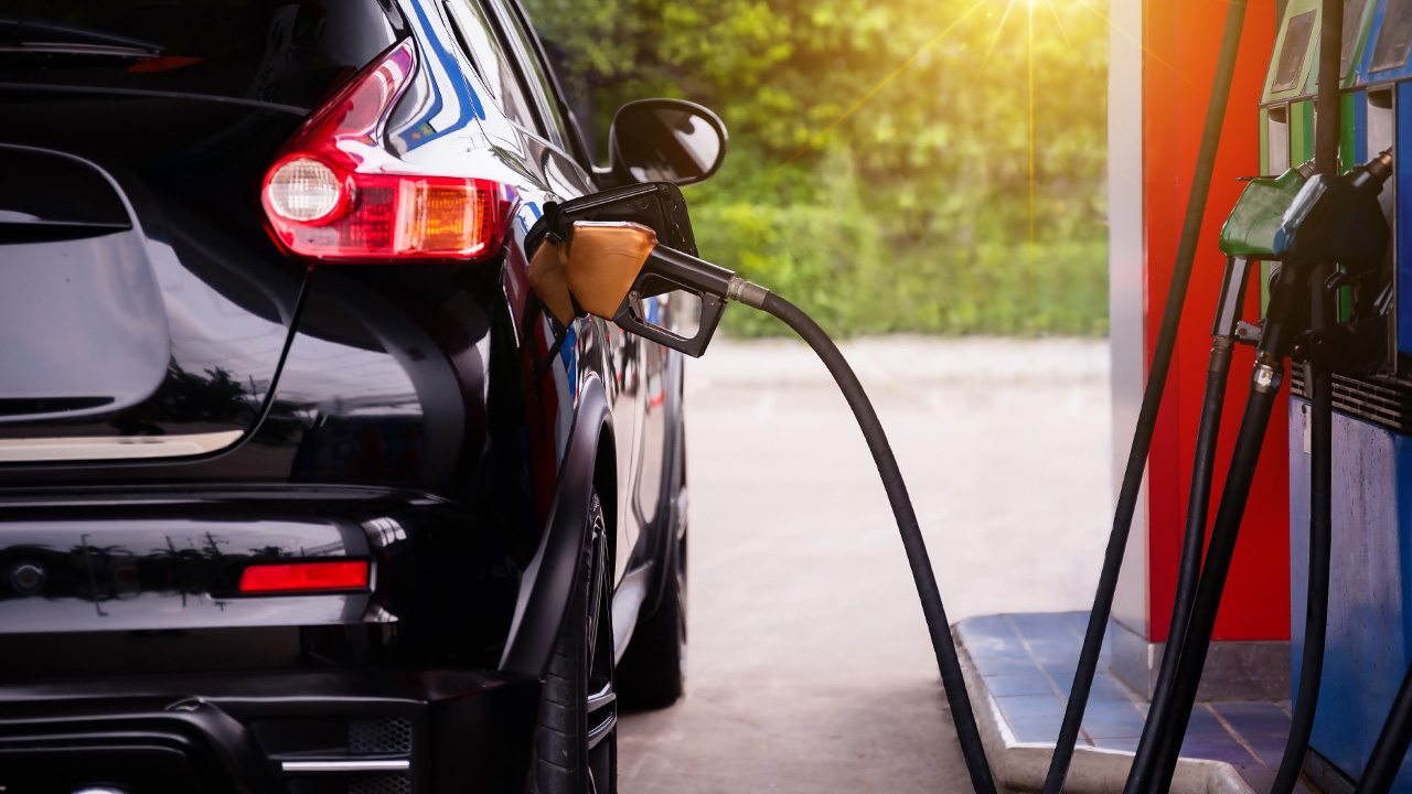 pumping gas into the car