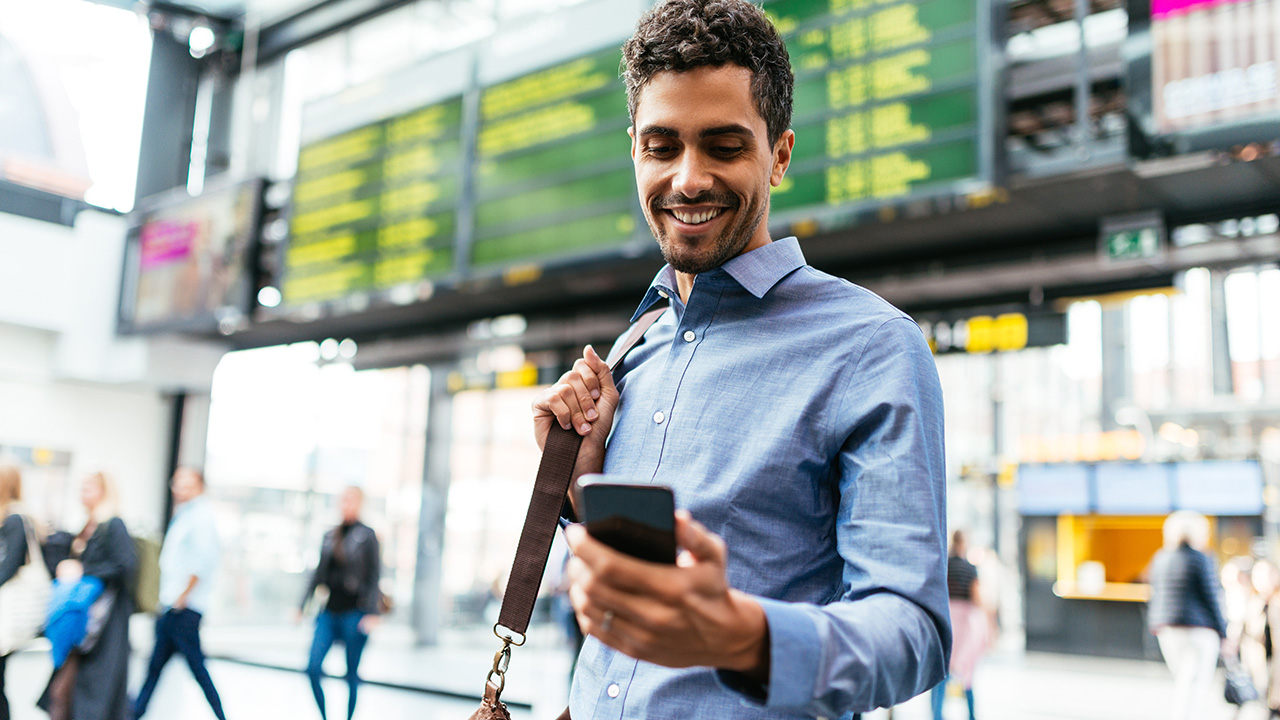 man in airport