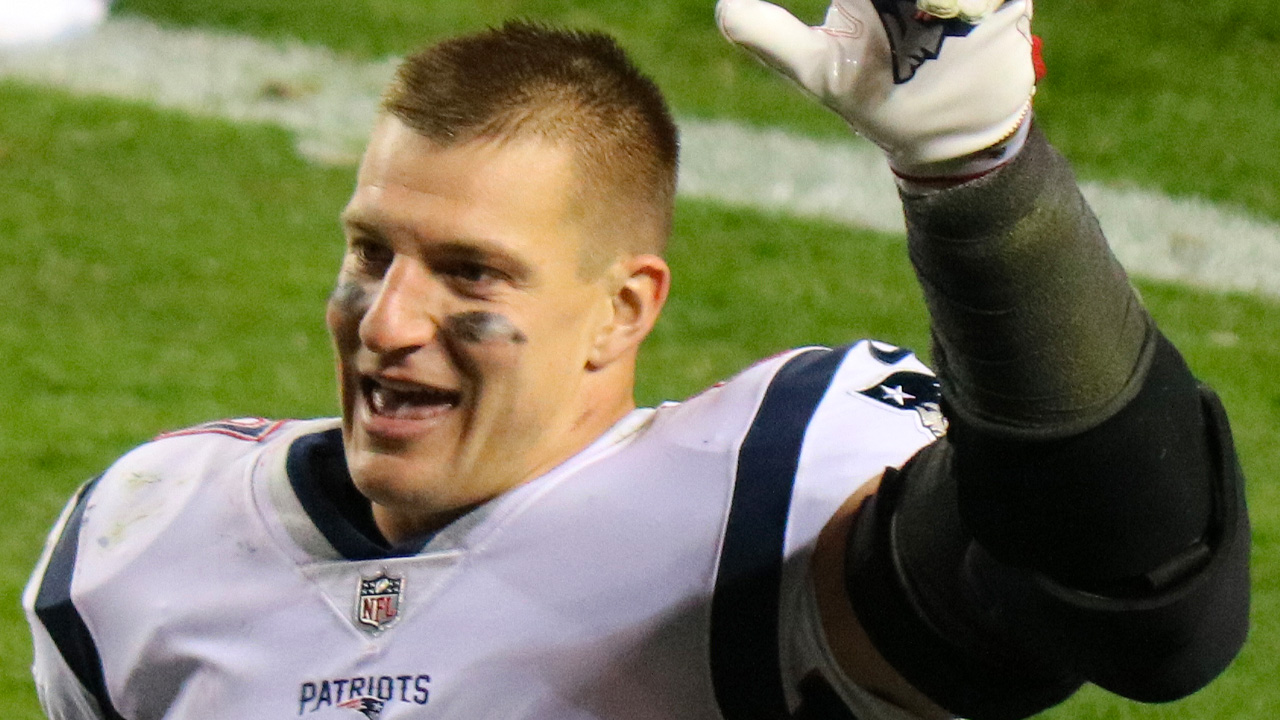 Rob Gronkowski on the field