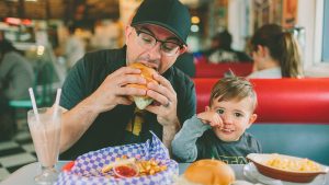 father and son lunch