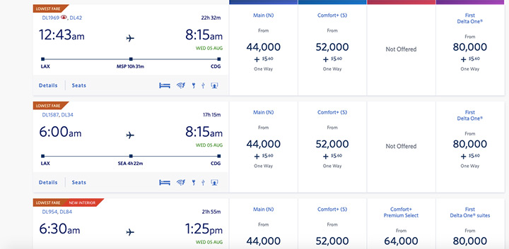 Delta bookings website