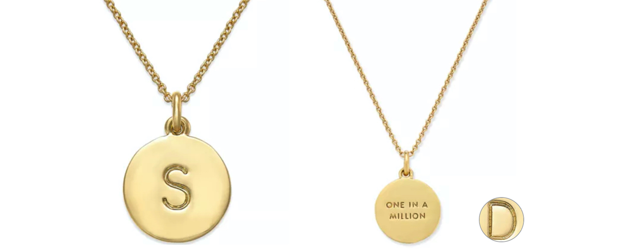 gold initial necklace for her
