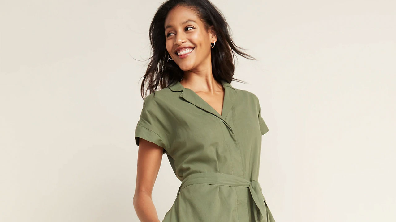 old navy olive green dress