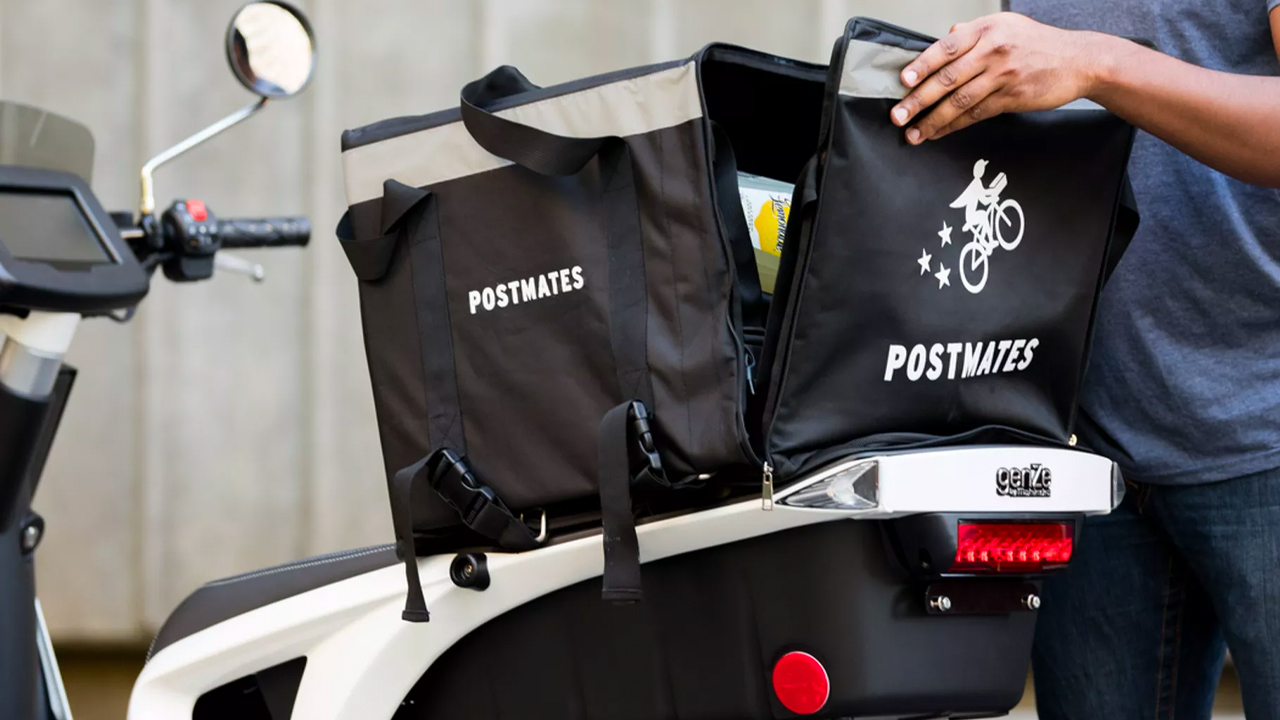 postmates food delivery scooter