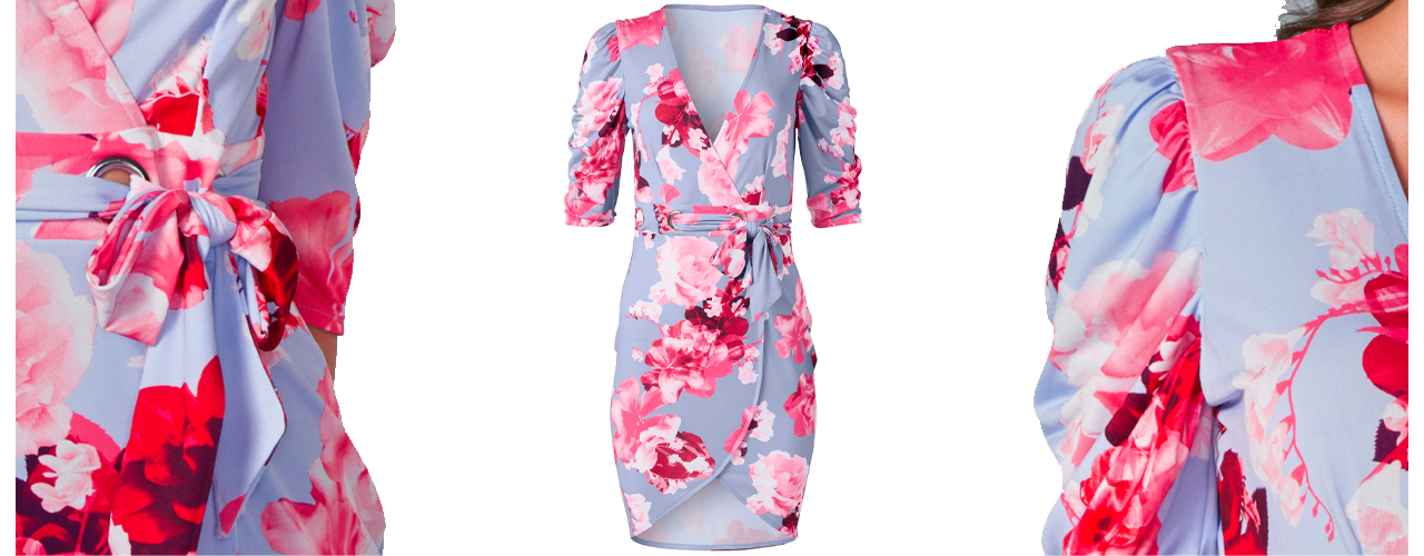 venus faux wrap dress