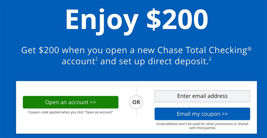 chase new customer coupon