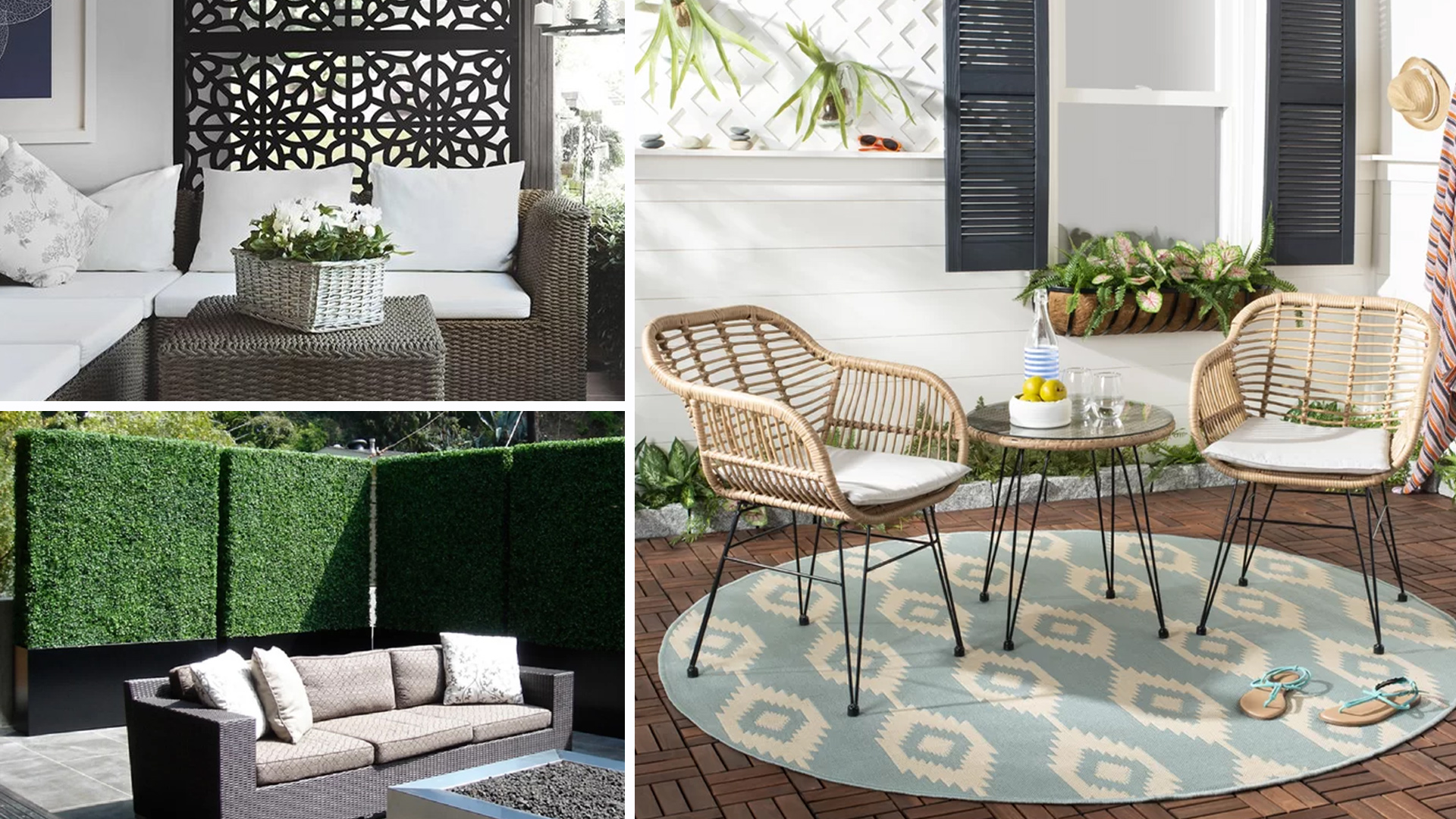 hero outdoor porch balcony chairs cushions couches plants
