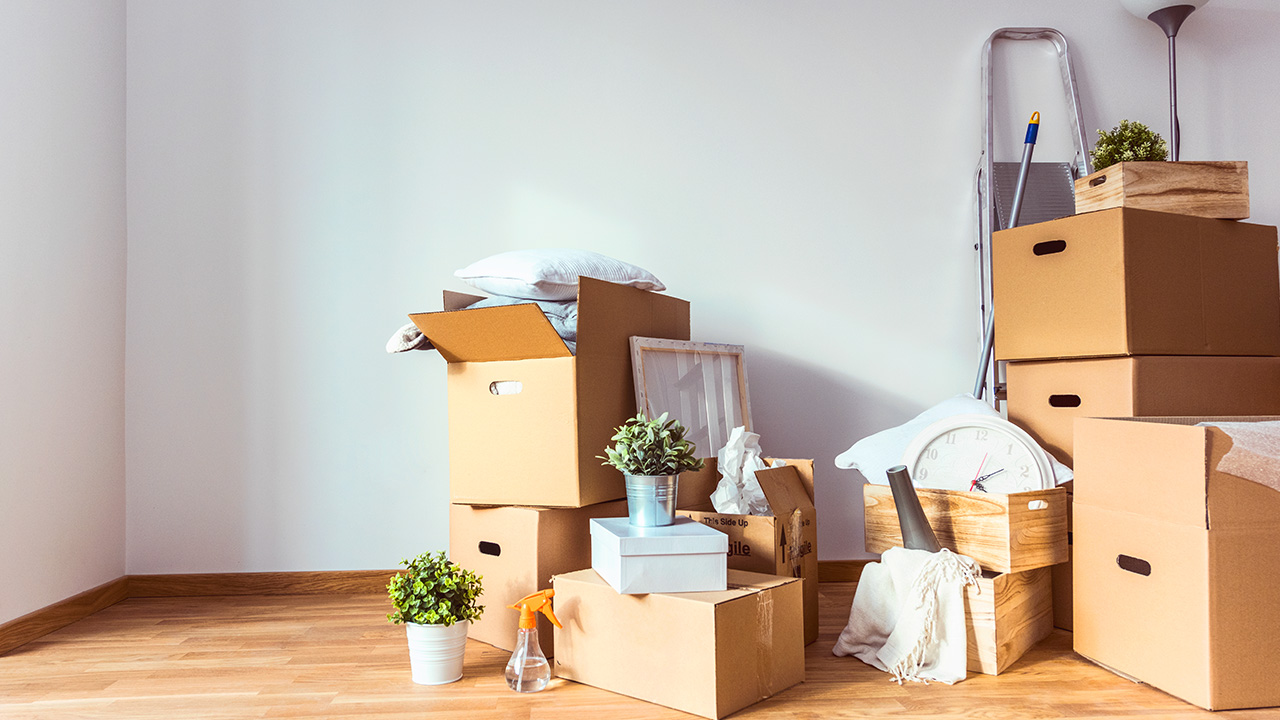 boxes moving to a new home