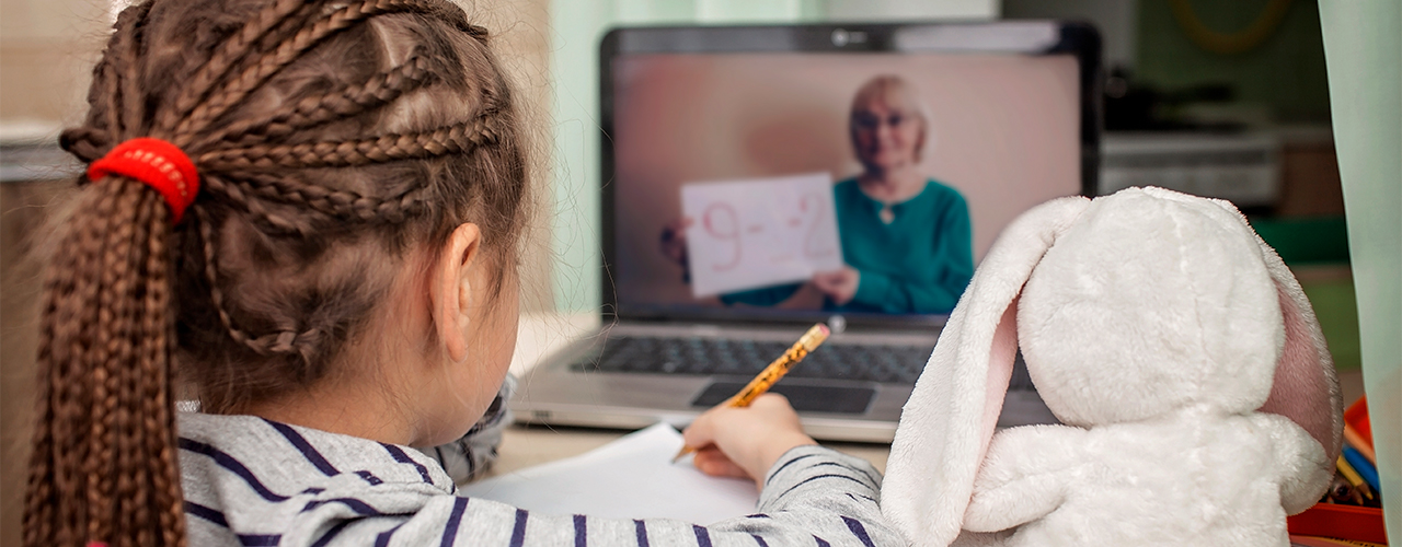 girl homework school home laptop bunny inbody