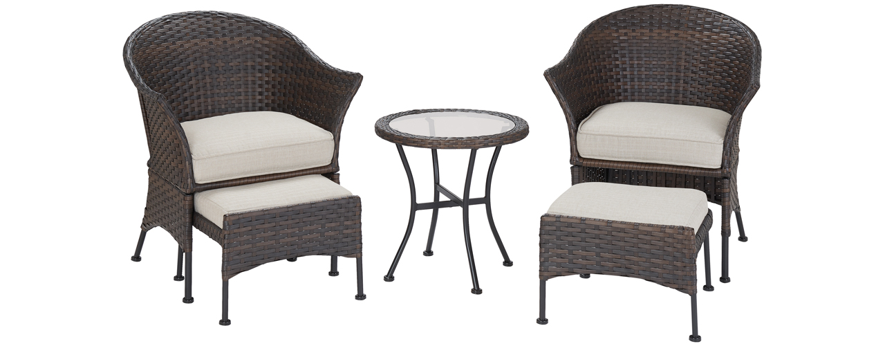 inbody walmart Mainstays Arlington Glen 5 Piece Outdoor Furniture Patio Leisure Set
