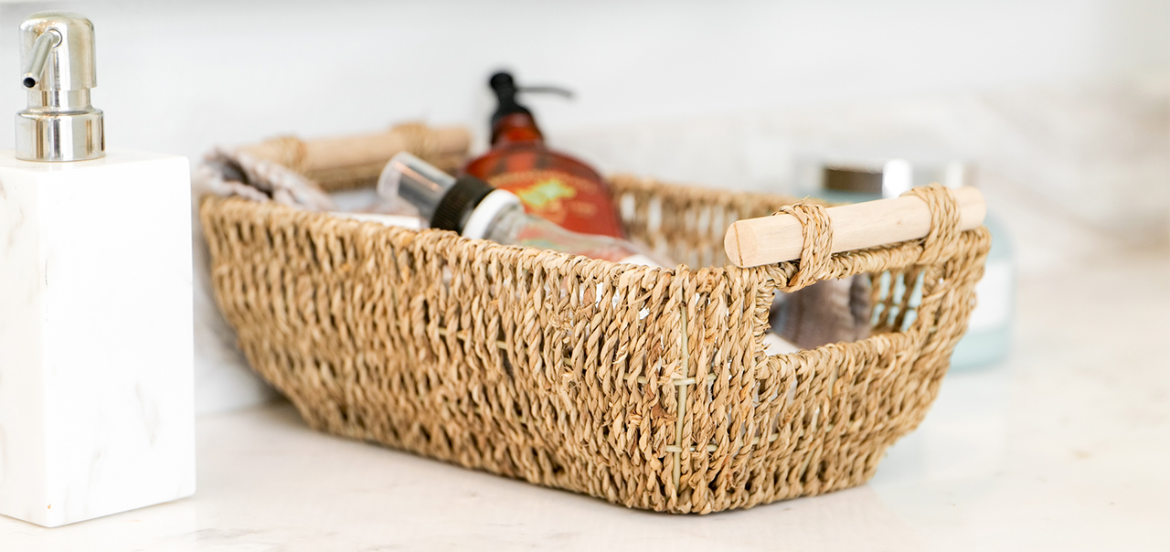 Storageworks Bathroom Transformation Wicker Baskets