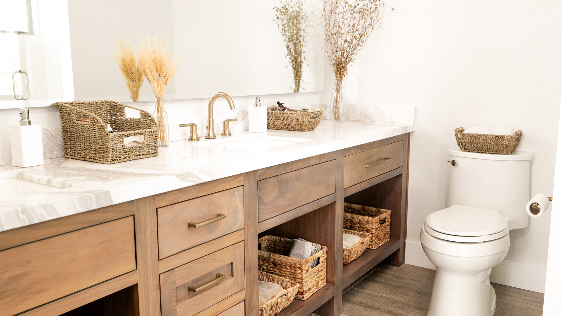 Storageworks Bathroom Transformation Wicker Baskets