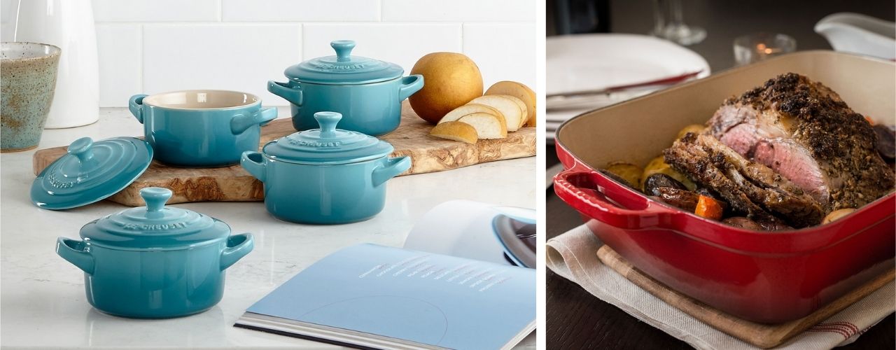 Le Creuset sets collage