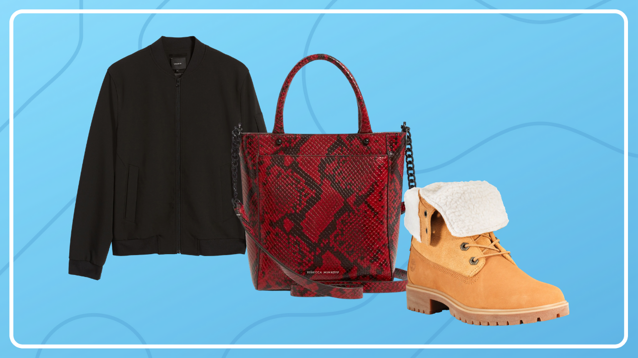 nordstrom clothing, purse, shoe