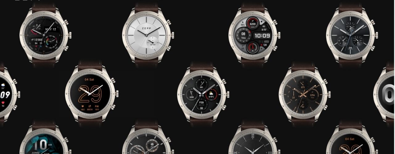 Zepp Z watches on black background