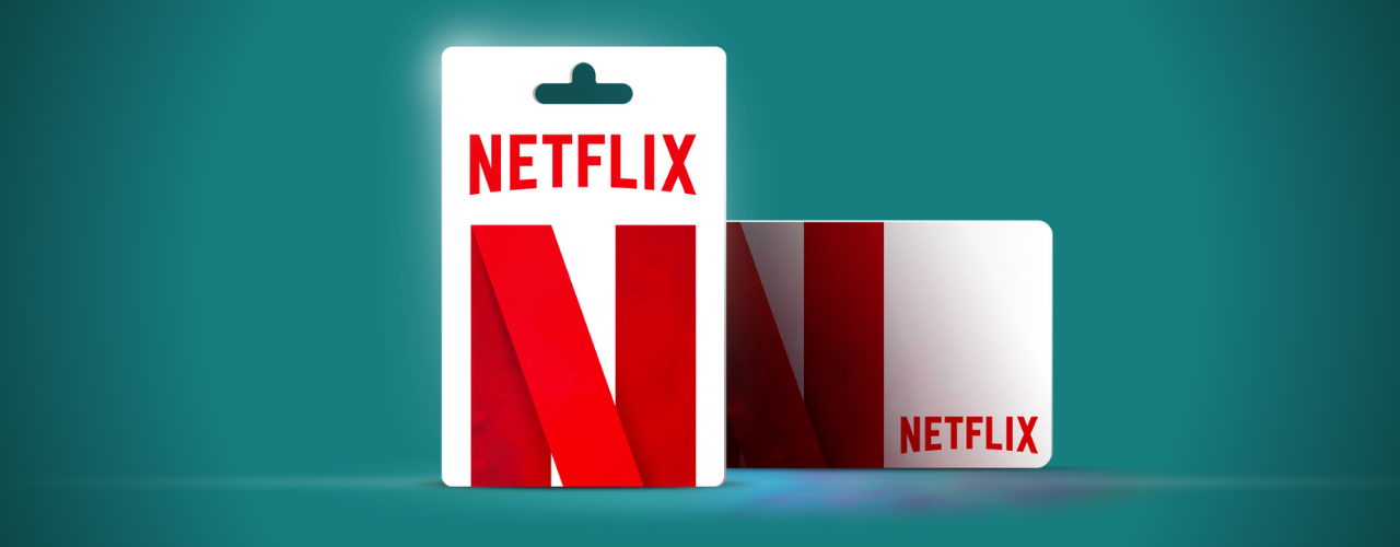 netflix gift card on green background