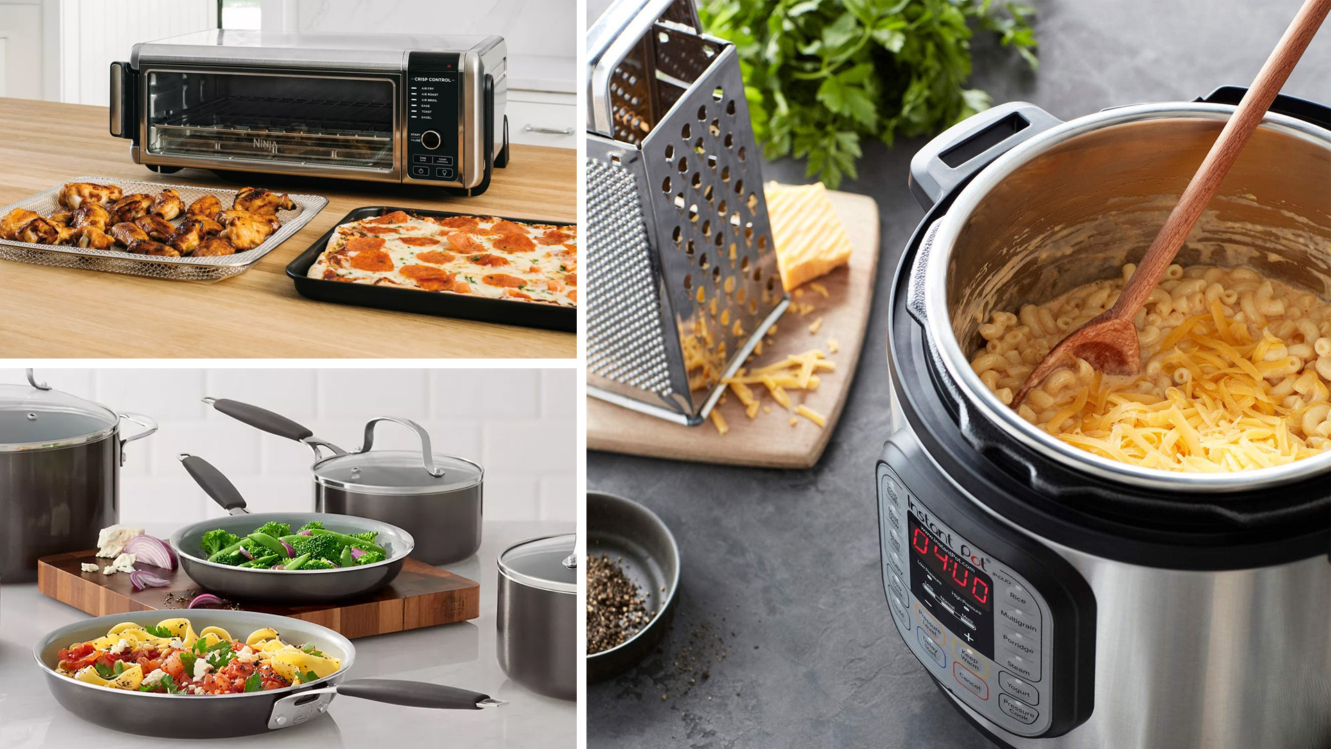 Ninja Foodi Digital Air Fry Oven, Food Network 10-pc. Nonstick Ceramic Cookware, Instant Pot Duo 7-in-1 Electric Pressure Cooker