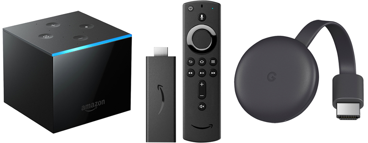 amazon cube, amazon firestick, google chromecast