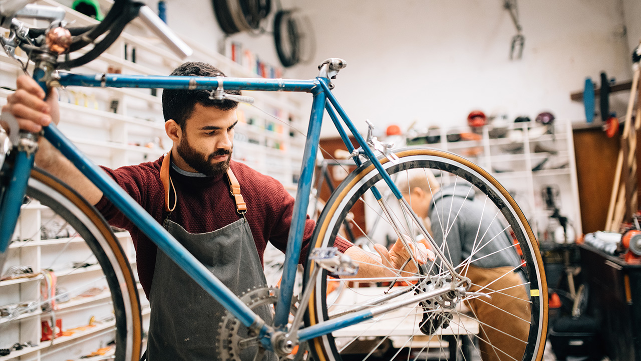 man working with tools
