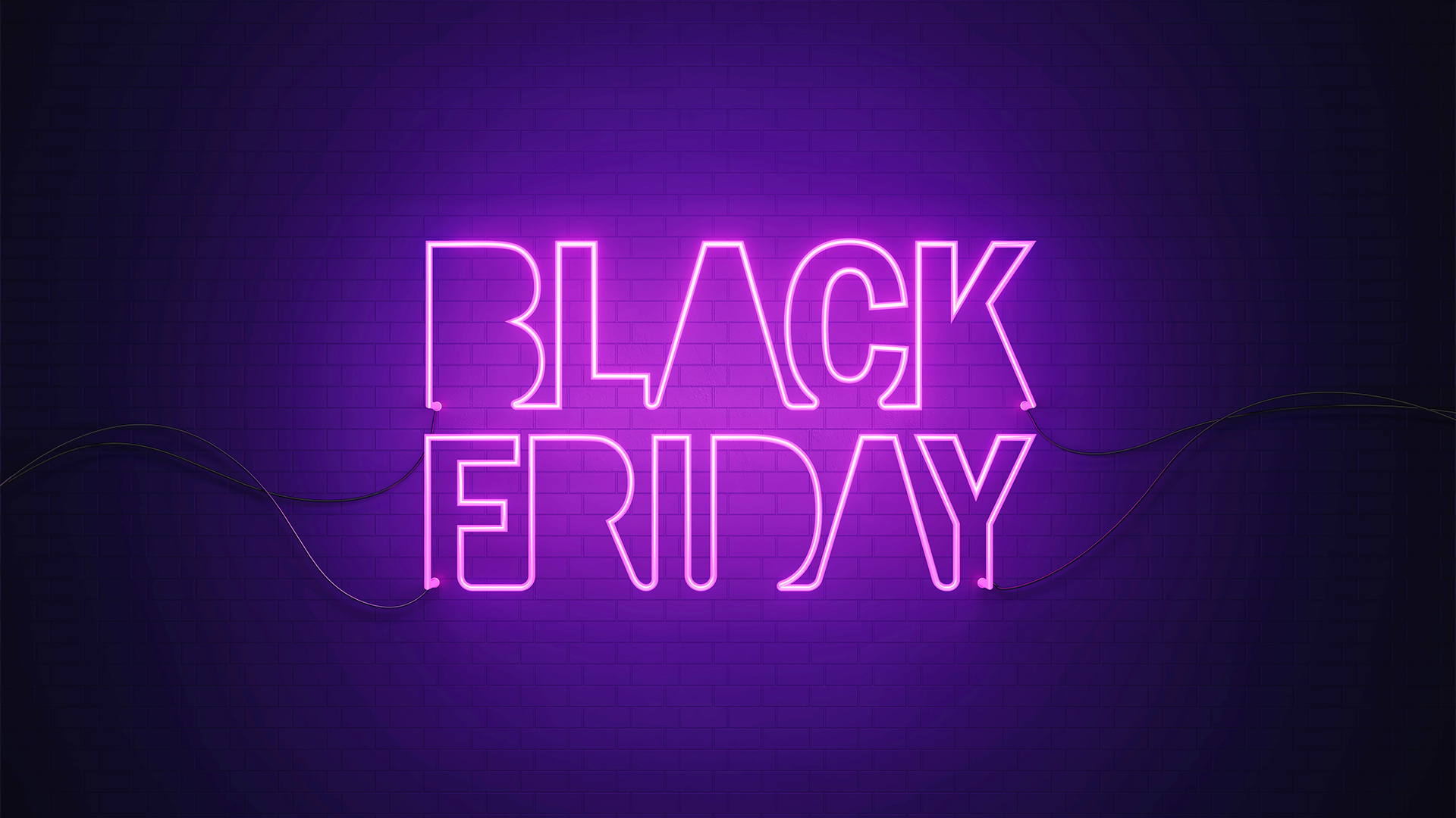 black friday hero neon
