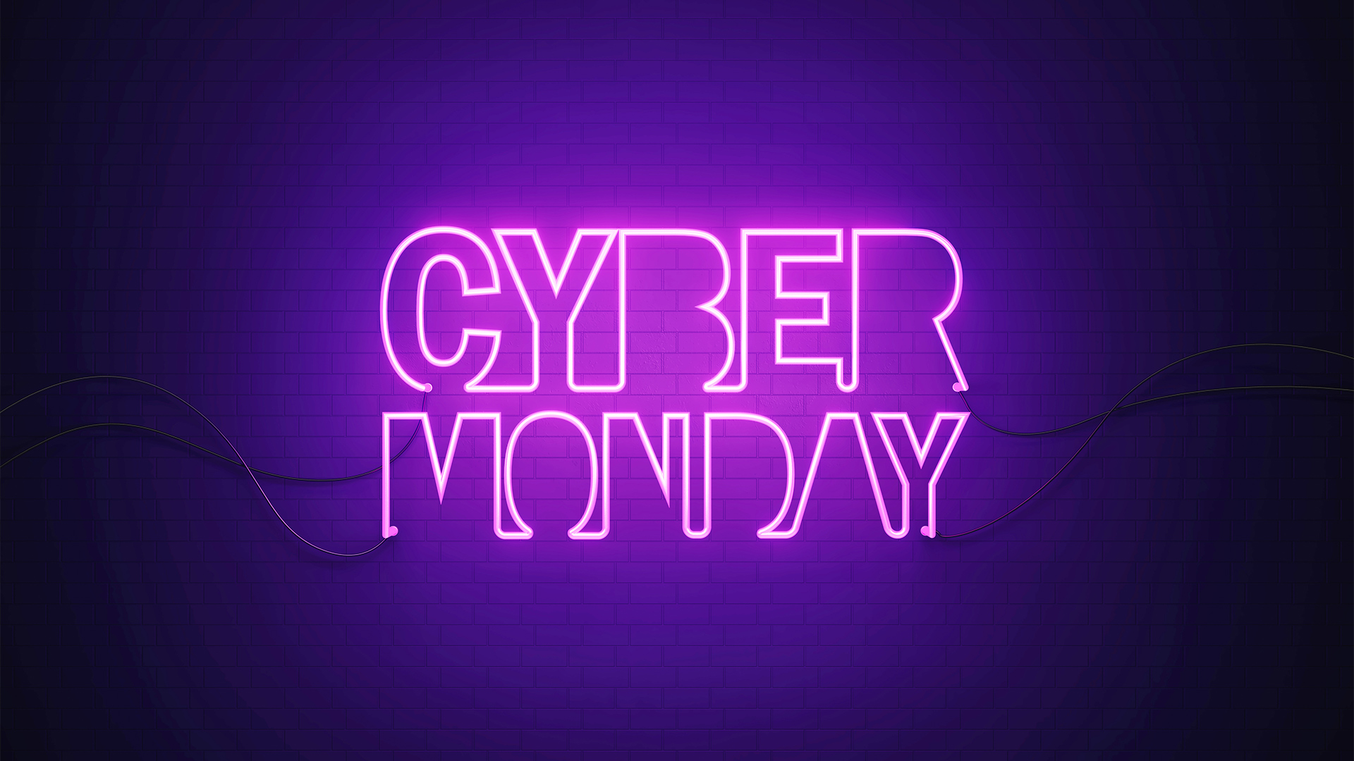 cyber monday hero neon