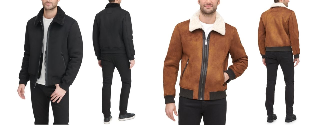 DKNY bomber jacket on models