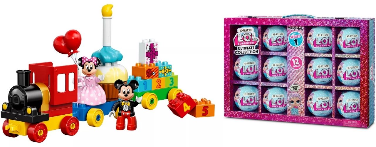 lego and L.O.L. Surprise! toys