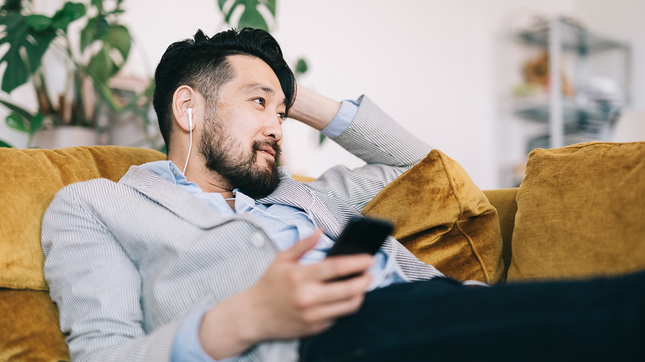 listening to music