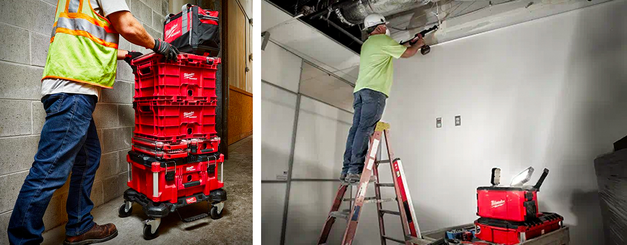 inbody milwaukee tool set packout crate light