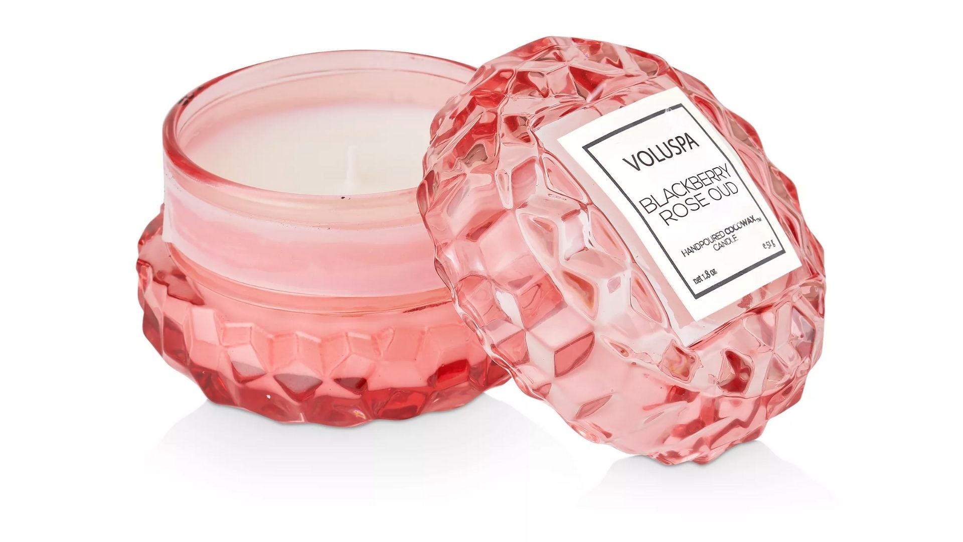Voluspa Blackberry Rose & Oud Macaron Glass Jar Candle