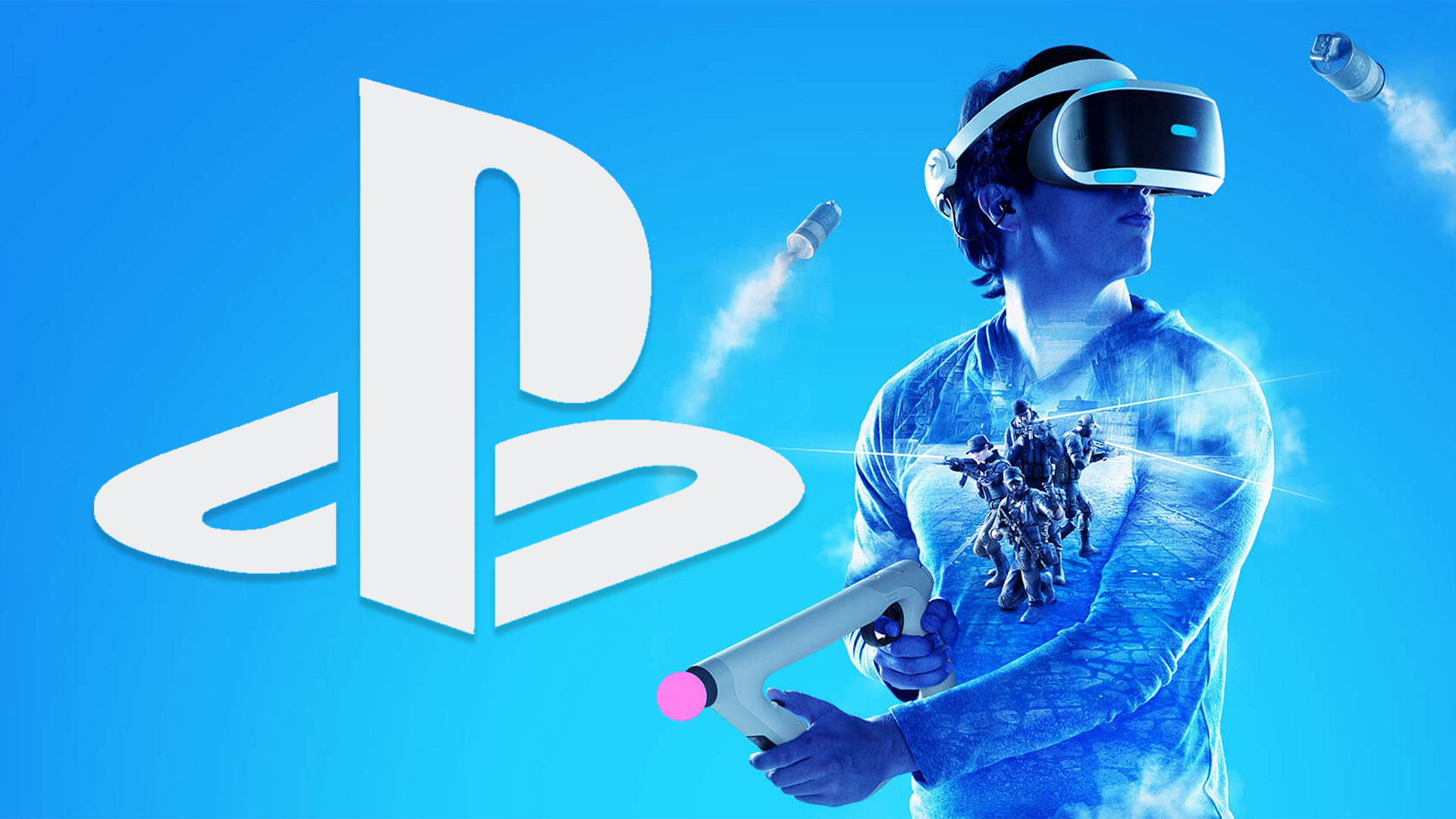 playstation logo and vr headset