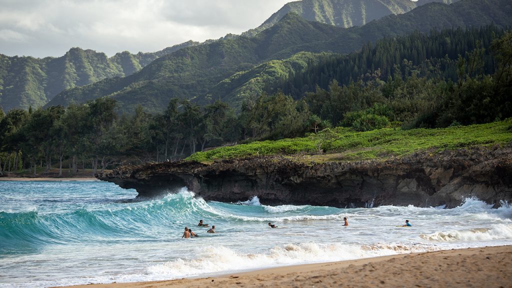 hawaii beach and ocean tropical view