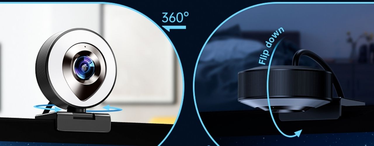 2021 CASECUBE FHD 1080P Webcam with Microphone and Ring Light