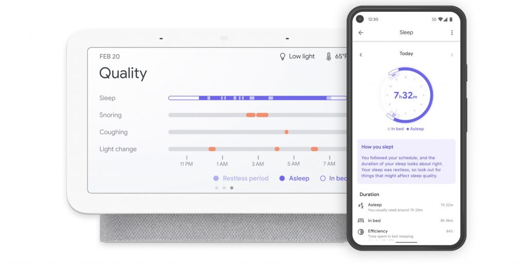 Nest Hub sleep tracking app