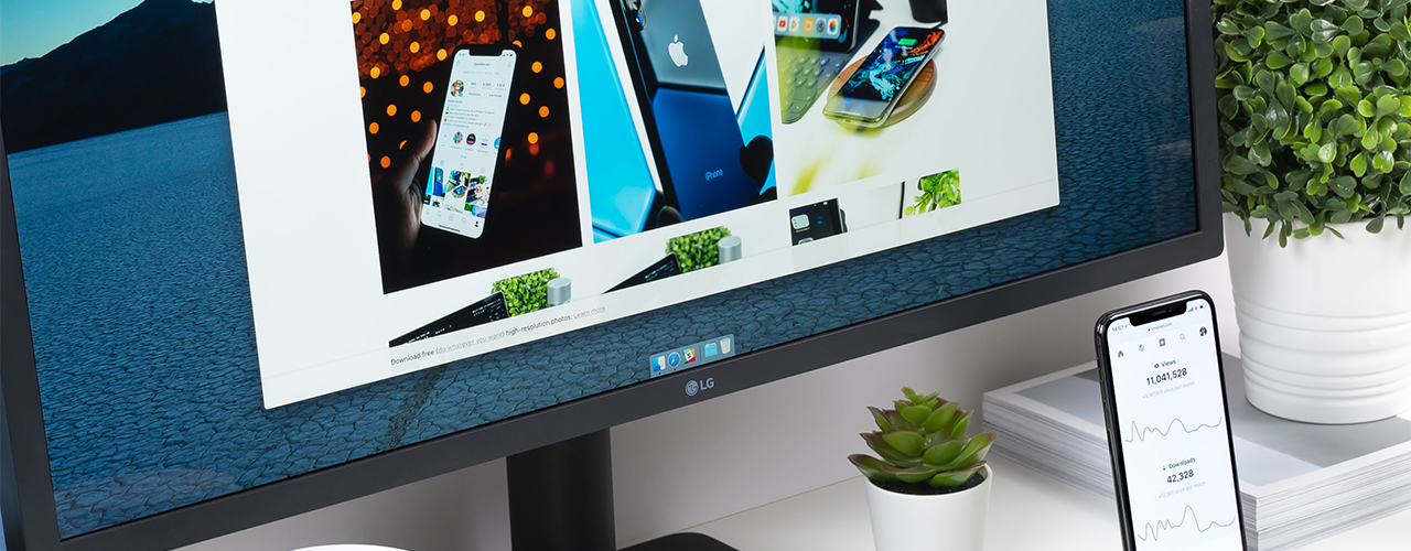 computer monitor on desk