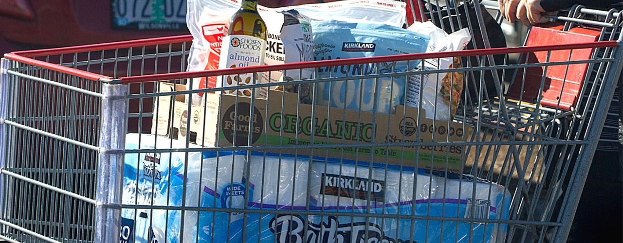 shopping cart at costco