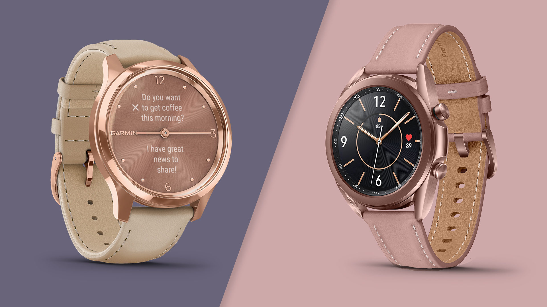 Samsung Galaxy Watch 3 and Garmin’s vivomove Luxe Hybrid Smartwatch