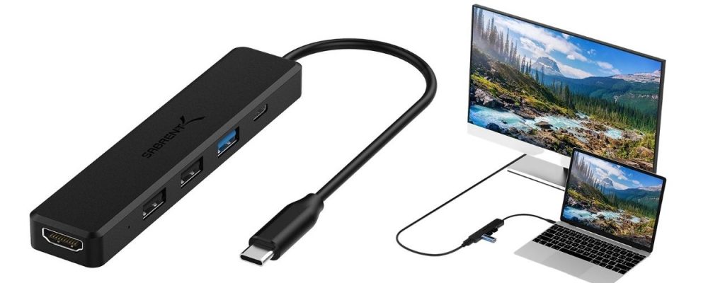 Sabrent Multi-Port USB Type-C Hub with 4K HDMI