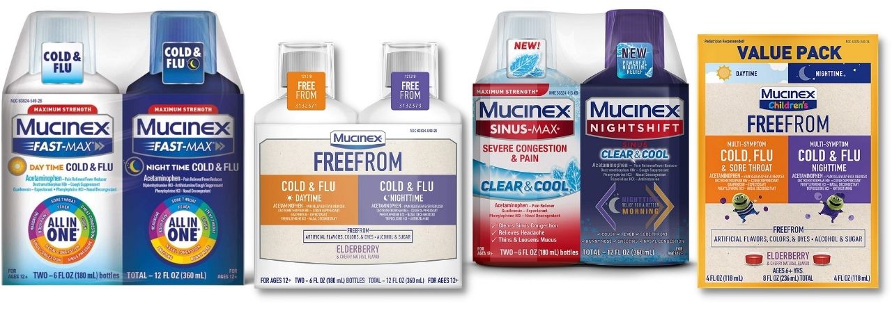 Day and Night Cold, Flu, Sinus Relief Amazon FSA and HSA Mucinex and Durex Slice