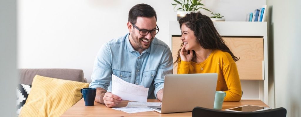 couple looking over finances