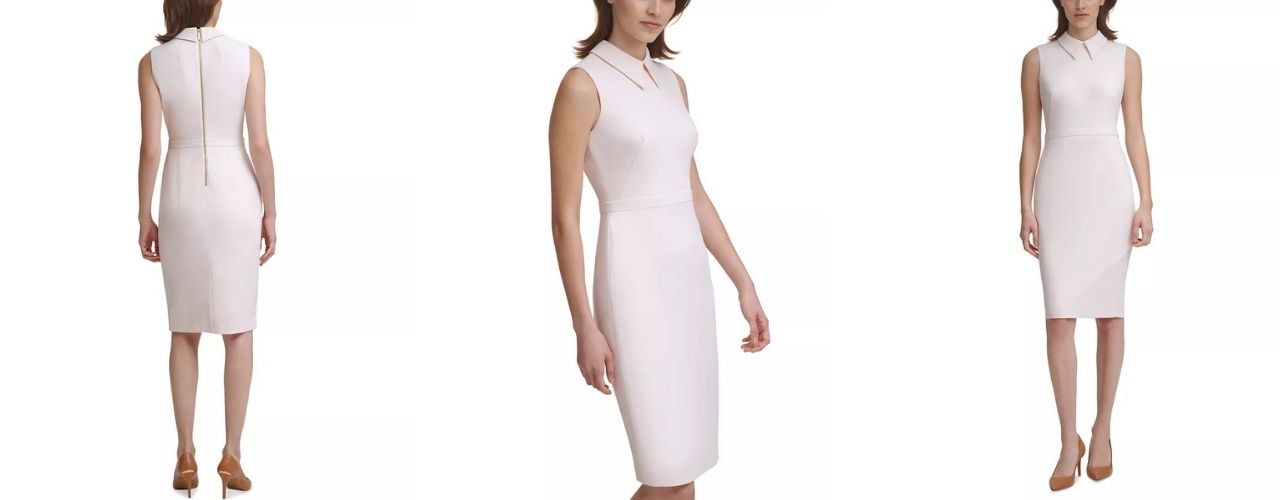 Calvin Klein Collared Sheath Dress