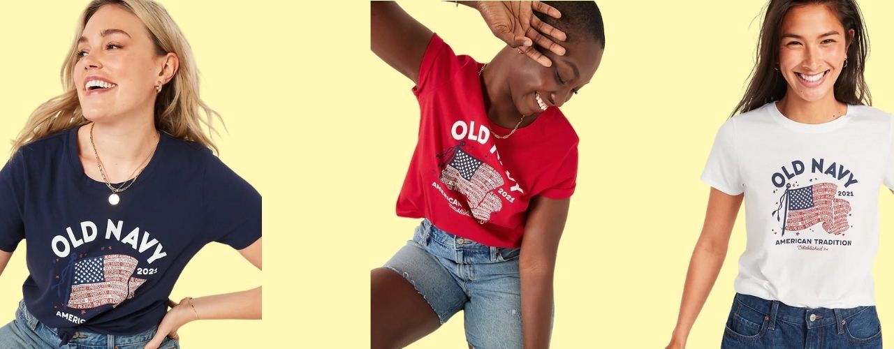 2021 U.S. Flag Graphic Tee for Women Old Navy