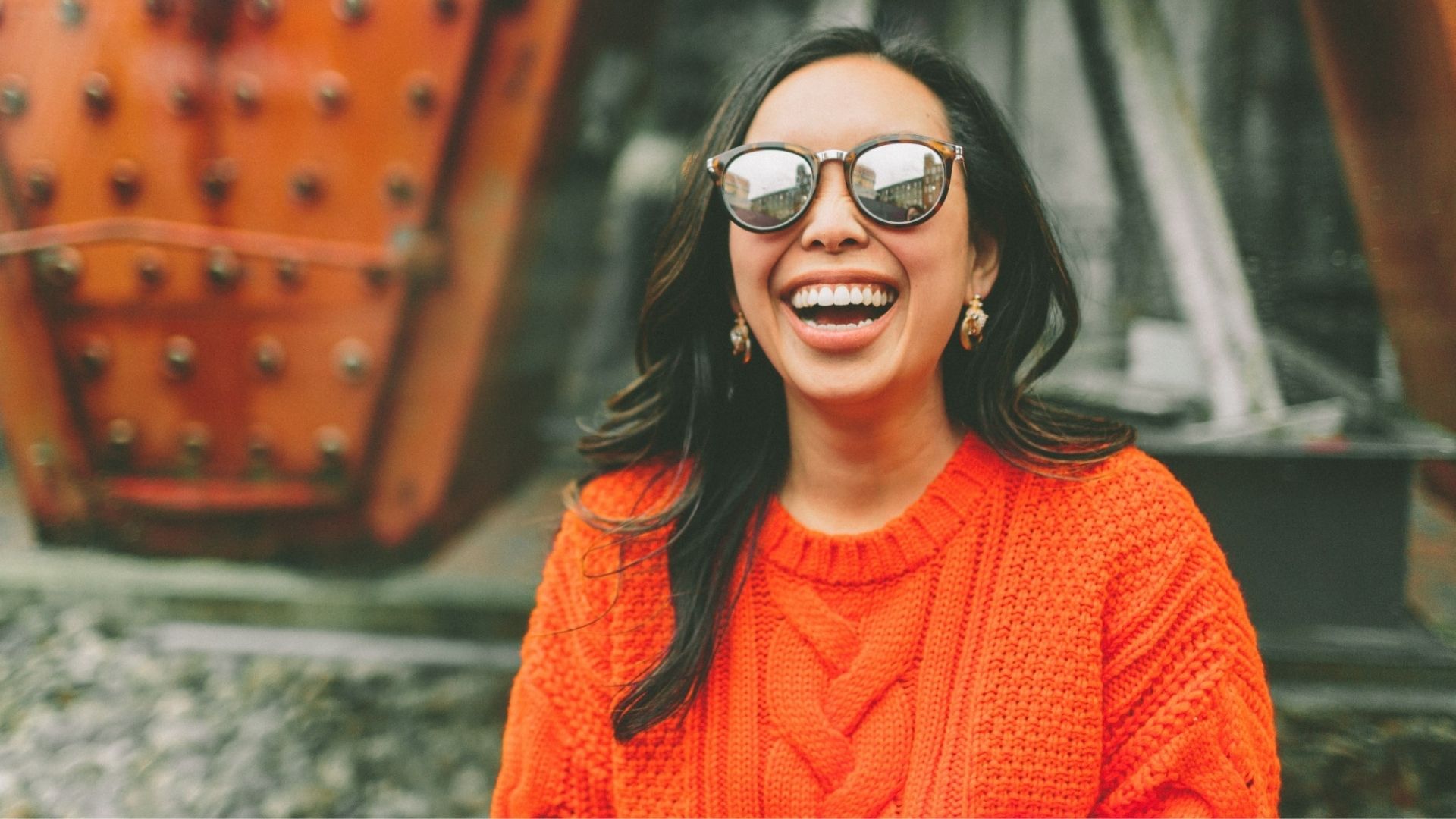 young woman laughing