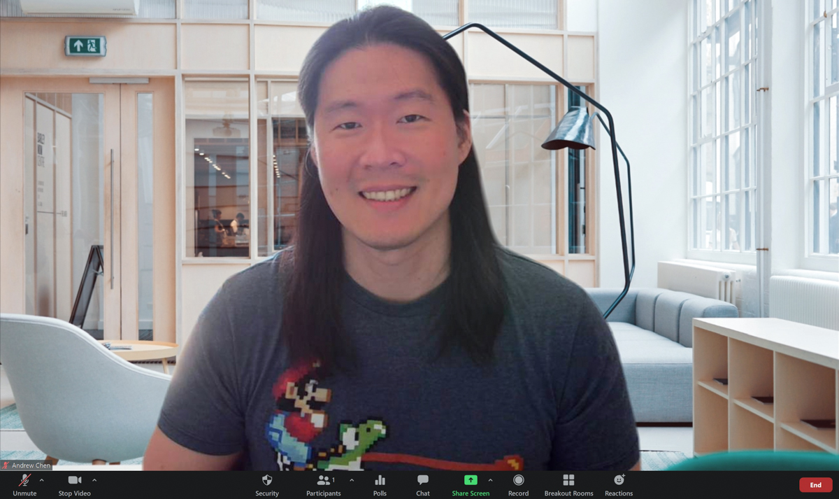 zoom meeting screenshot with dell ultrasharp webcam