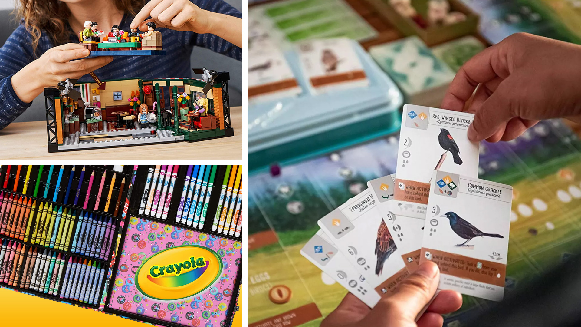 lego crayola game card bird collage