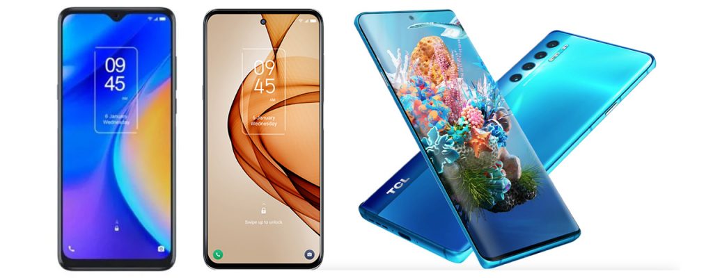 tcl 20s series of phones pro white background