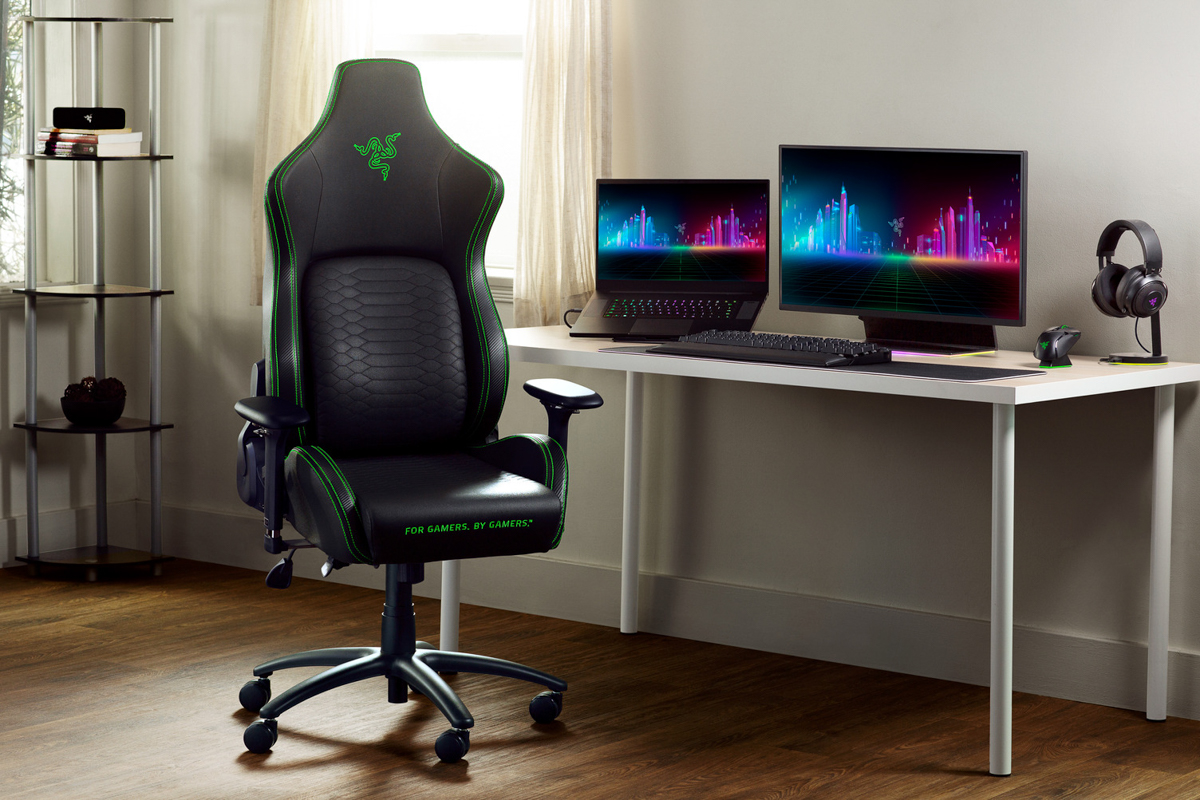 razer iskur chair in home office