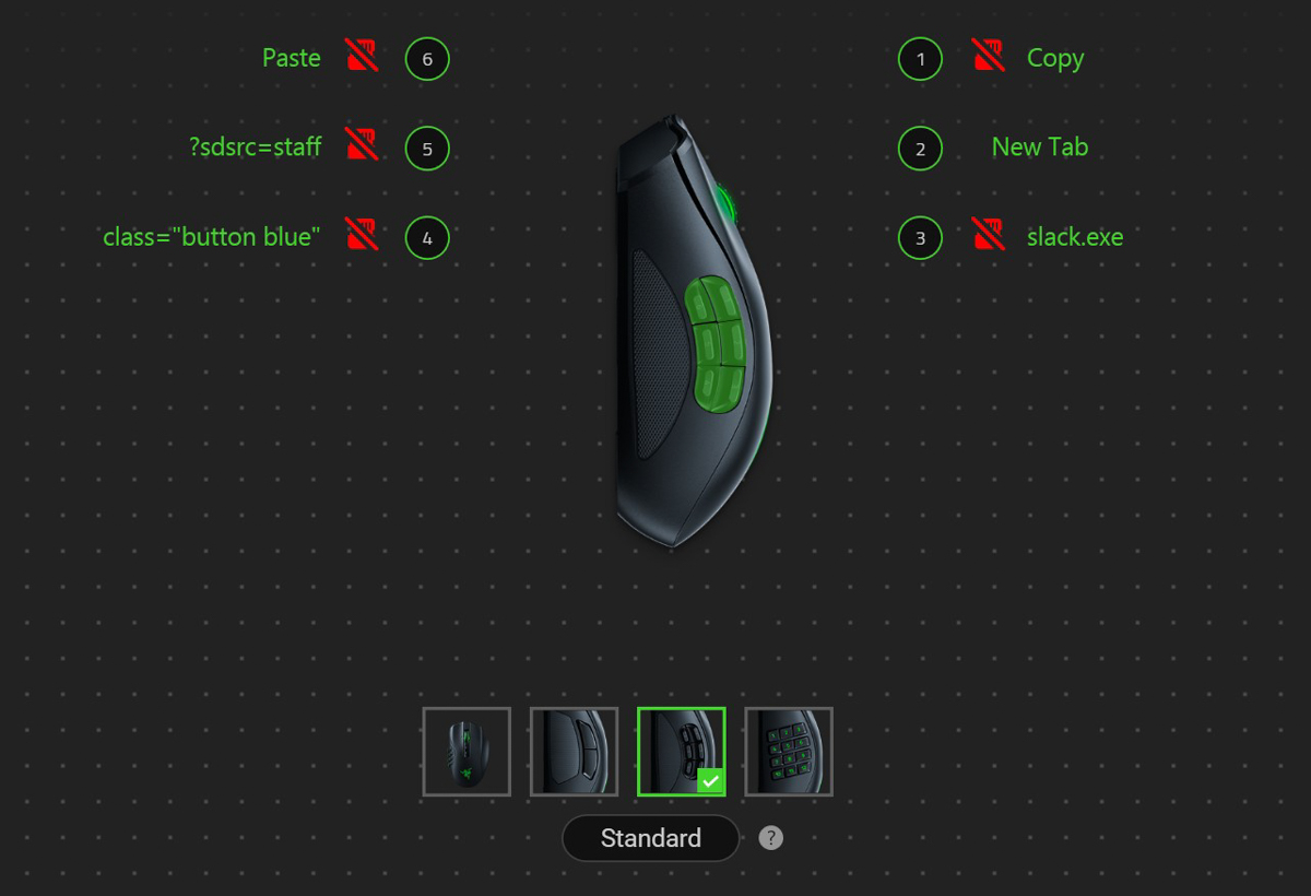 razer naga pro synapse menu