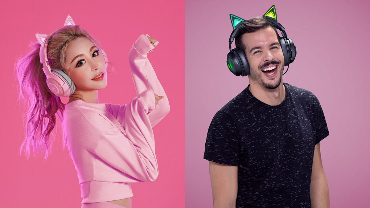 people wearing Razer Kraken Kitty headphones