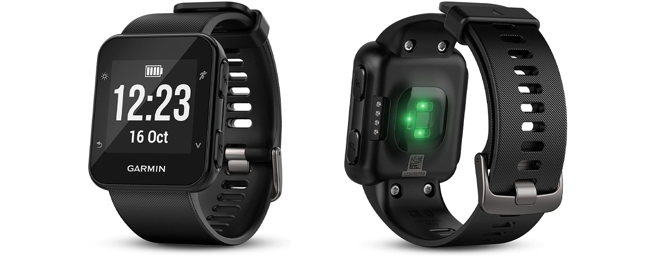 Garmin Forerunner 35 on white background